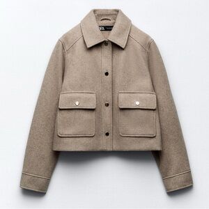 Zara Camel Utility Jacket